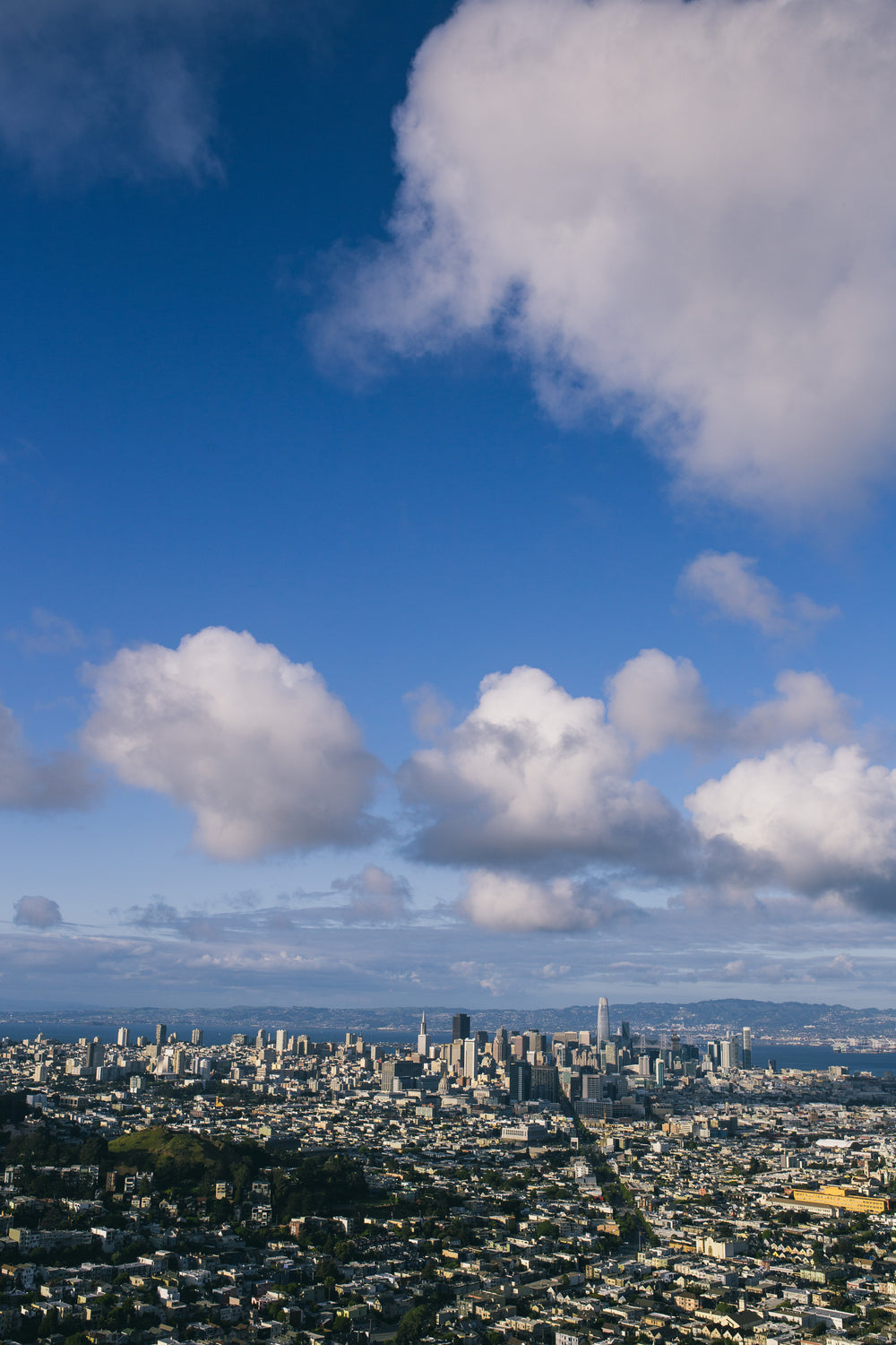 blue sky and clouds over san francisco