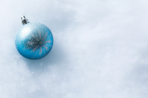 blue snowflake christmas ornament