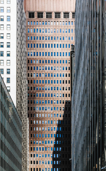 blue windows on multi storey building