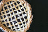 blueberry pie with lattice crust