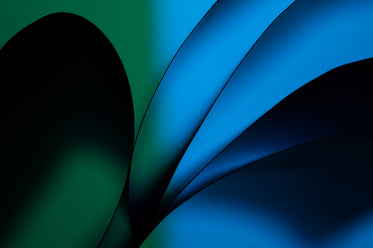blues and greens in folded abstract pattern