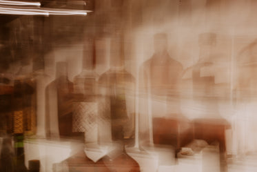 blurry abstract photo of glass bottles