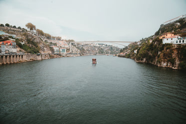 boat on city river