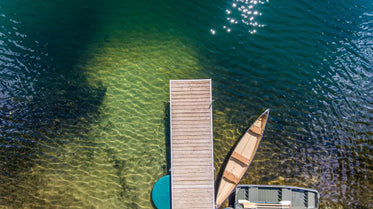boats dock from above