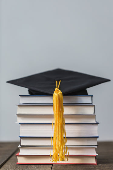 books and graduation cap