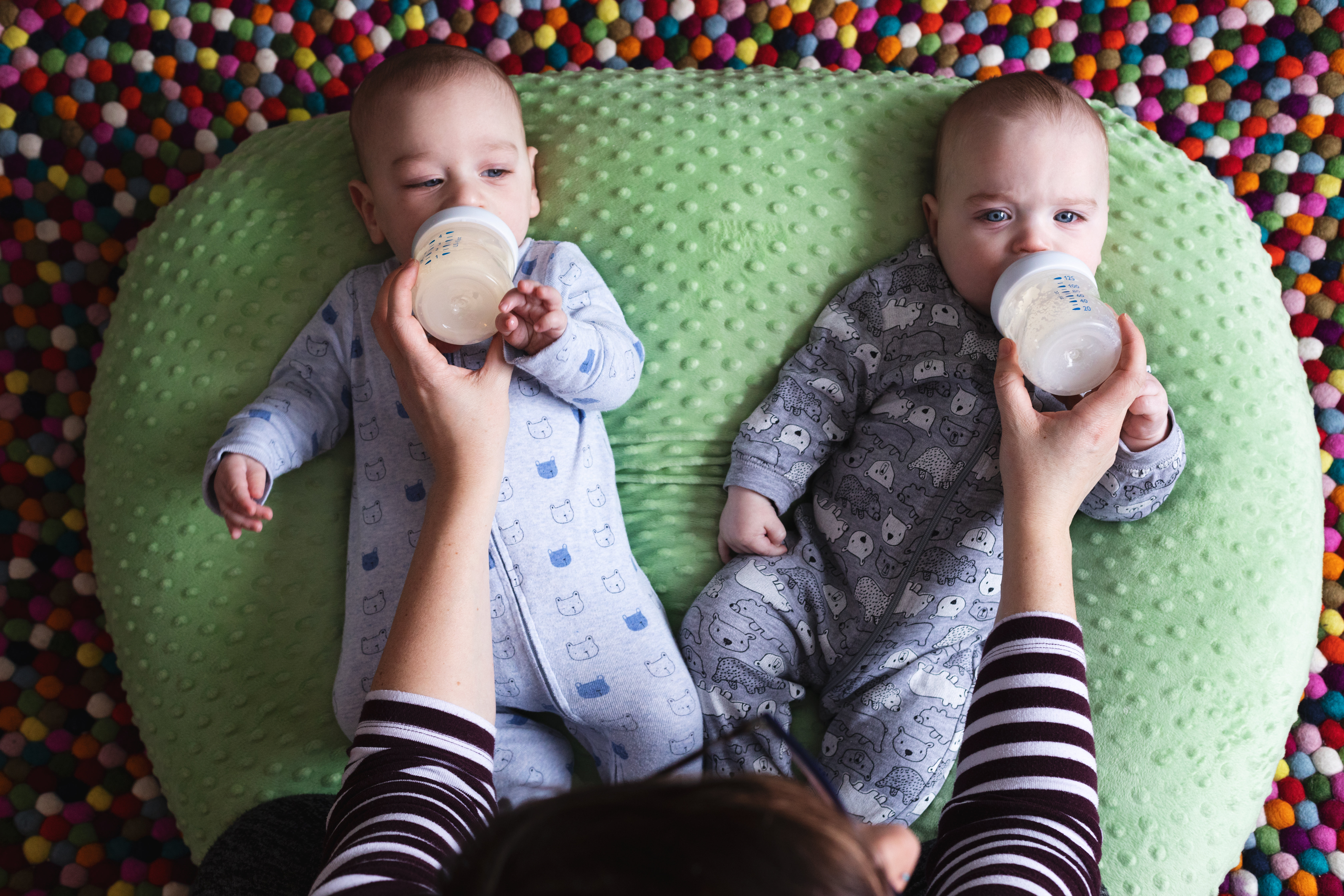Bottle Feeding Twins