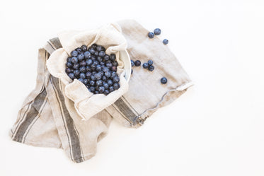 bowl of berries & hand towel