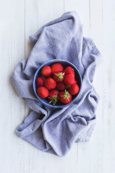 bowl of fresh picked strawberries