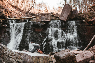 break with a waterfall view