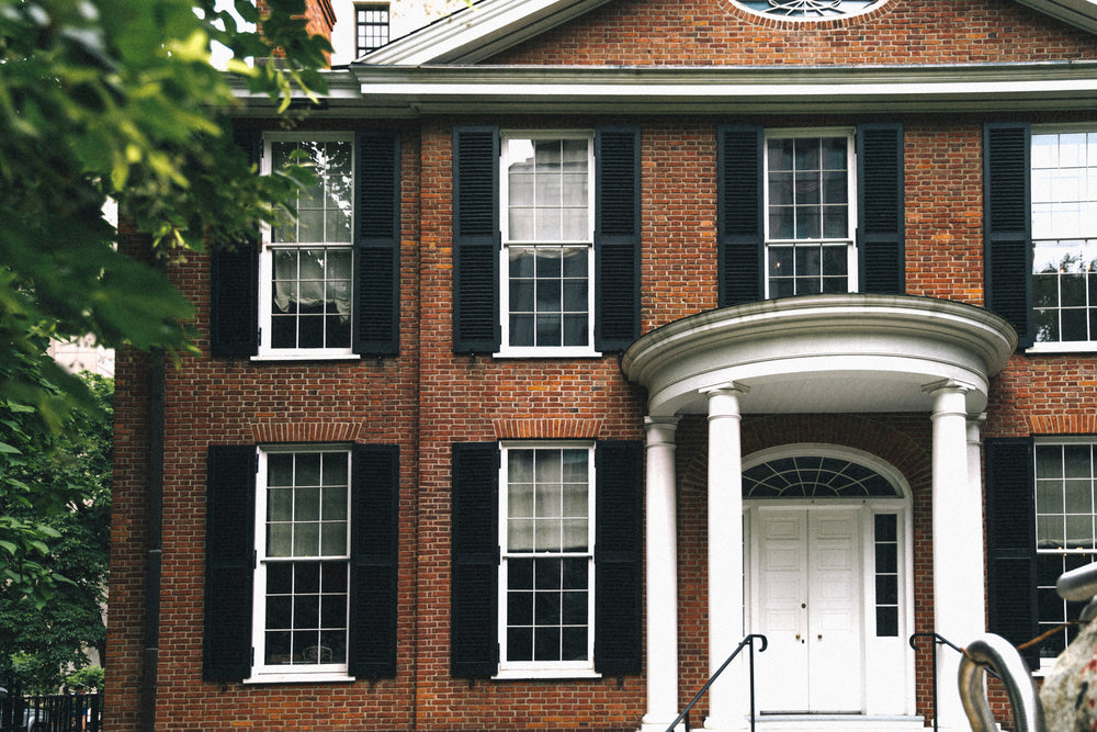 brick home with columns