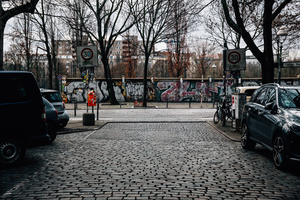 brick walls covered in graffiti