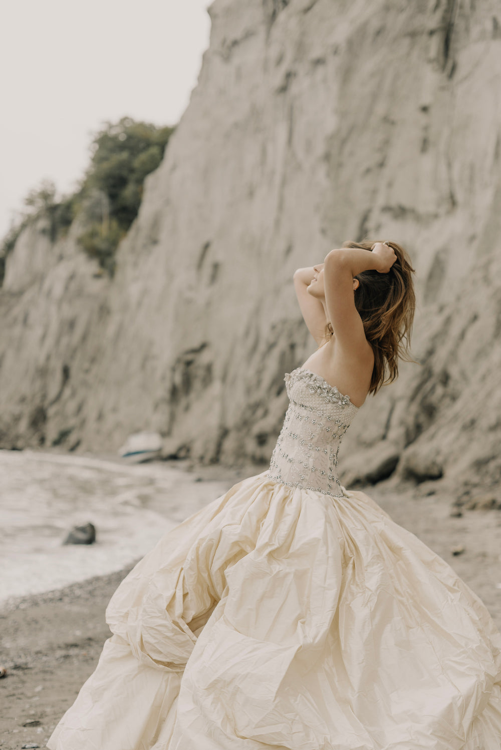 bridal beach photoshoot
