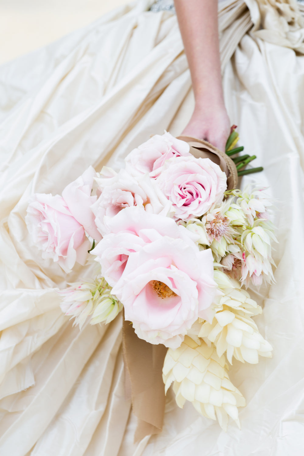 bridal bouquet pink roses