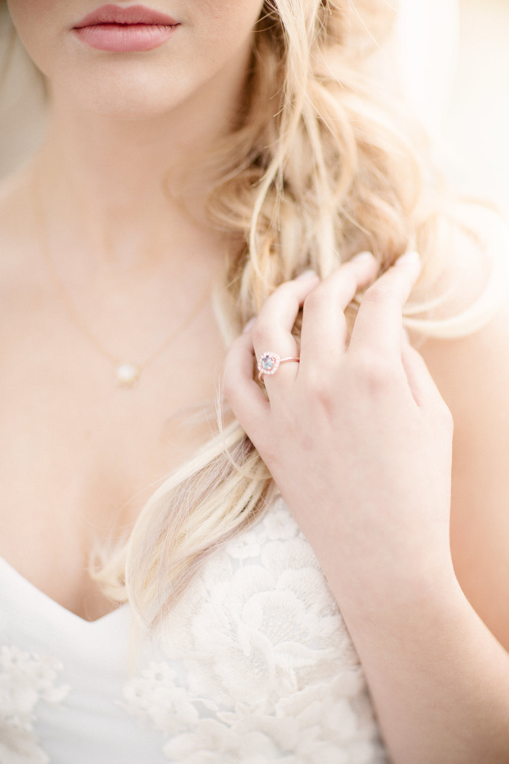 bridal details on wedding day