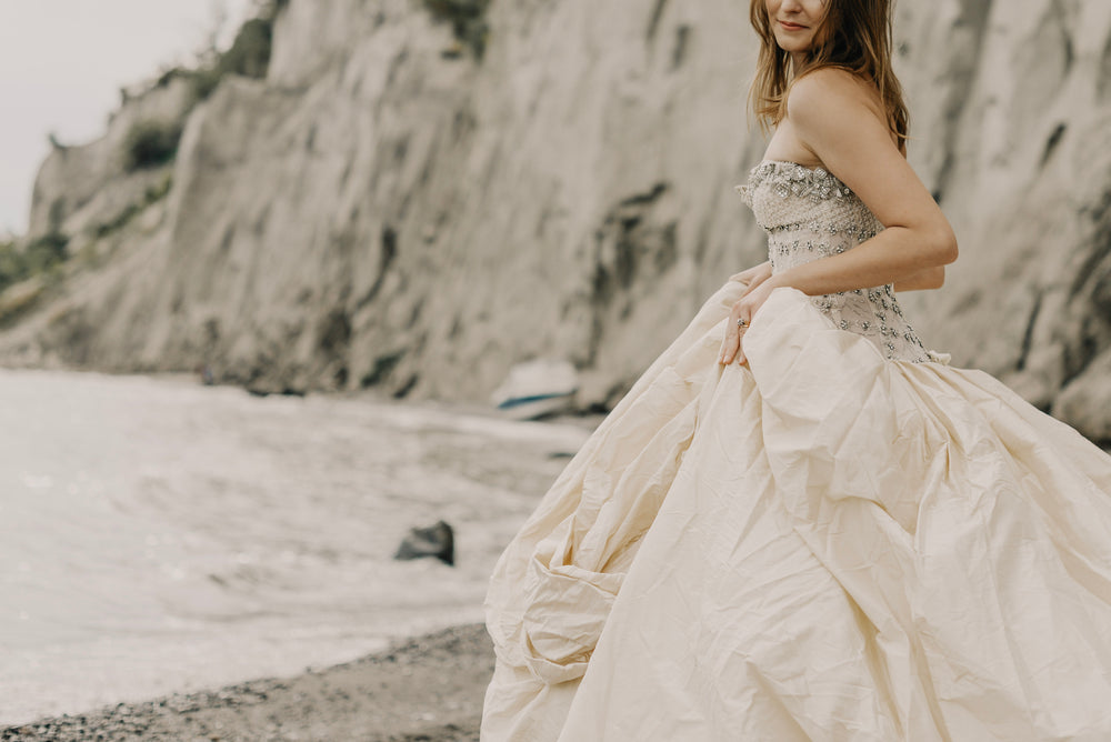 bride on the beach