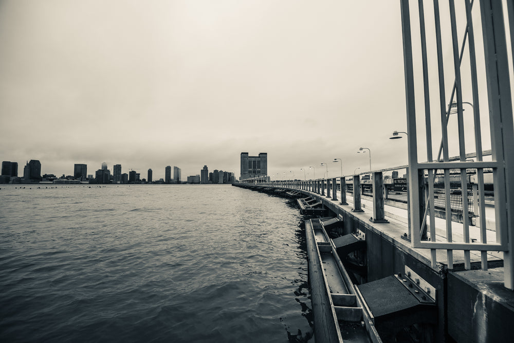 bridge in black and white