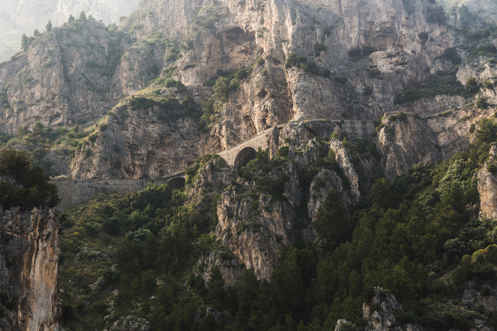 bridge on mountain side