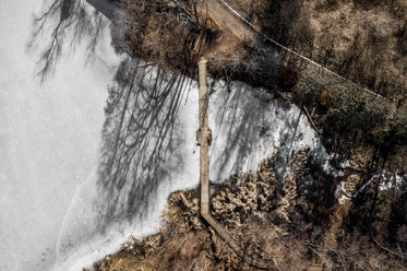 bridge over frozen waters