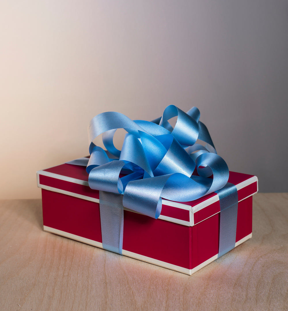 brightly colored gift box