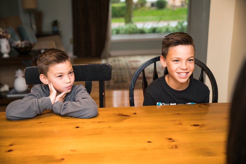 brothers at the table