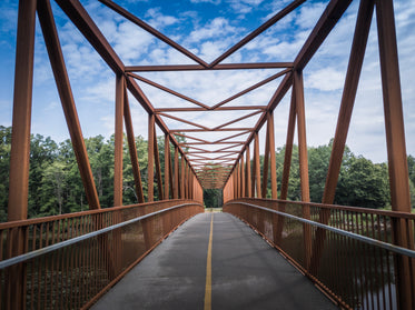 brown metal bridge