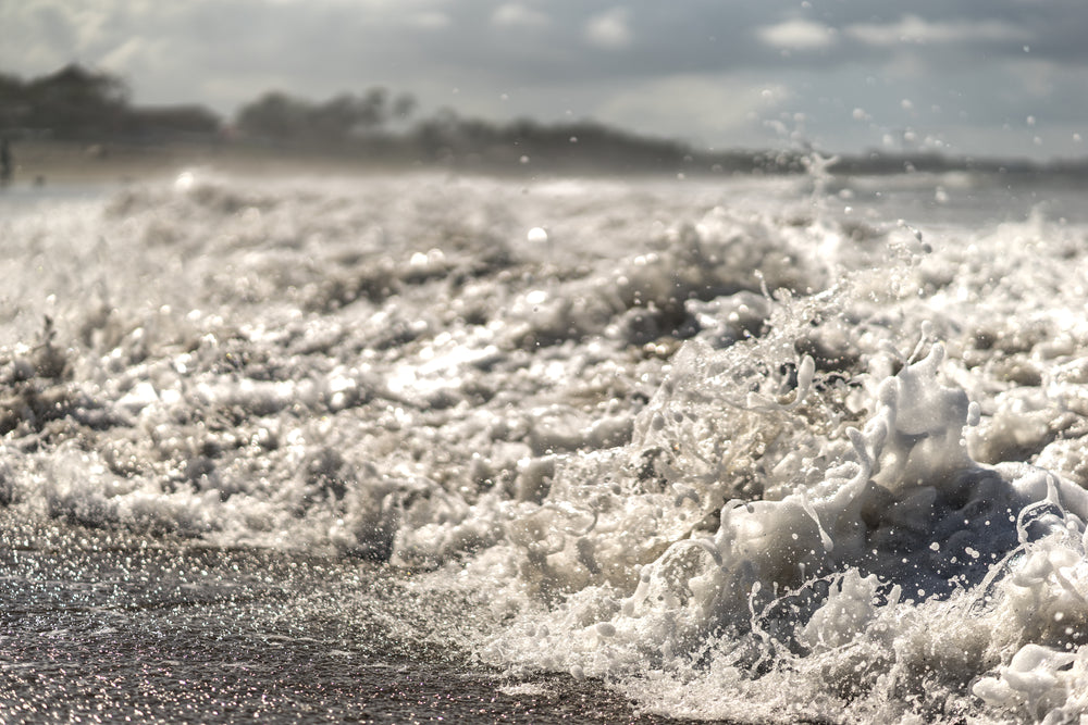 bubbles and beach splash