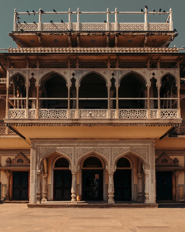 building made of white intricate archways