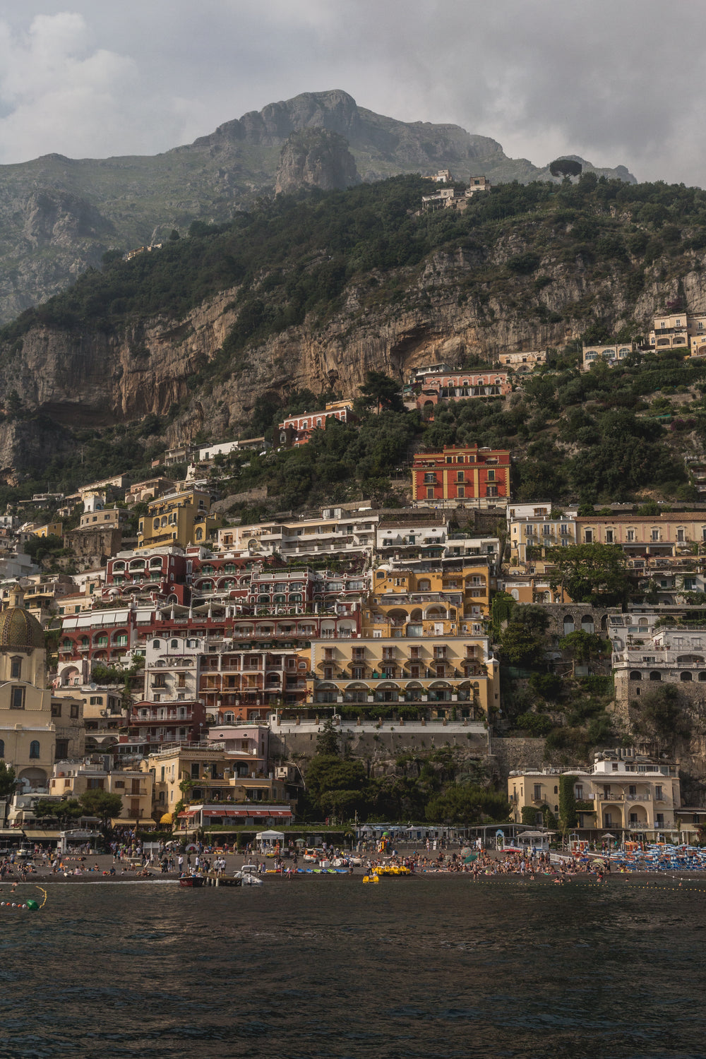 building stacked on a mountain side