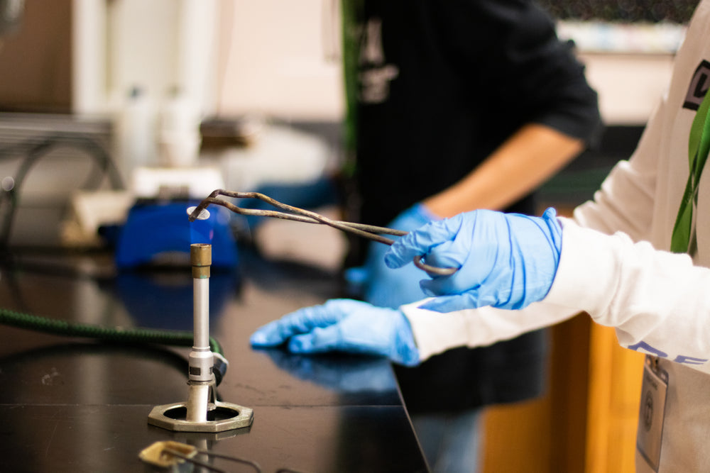 bunsen burner in science lab