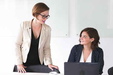 business women talking