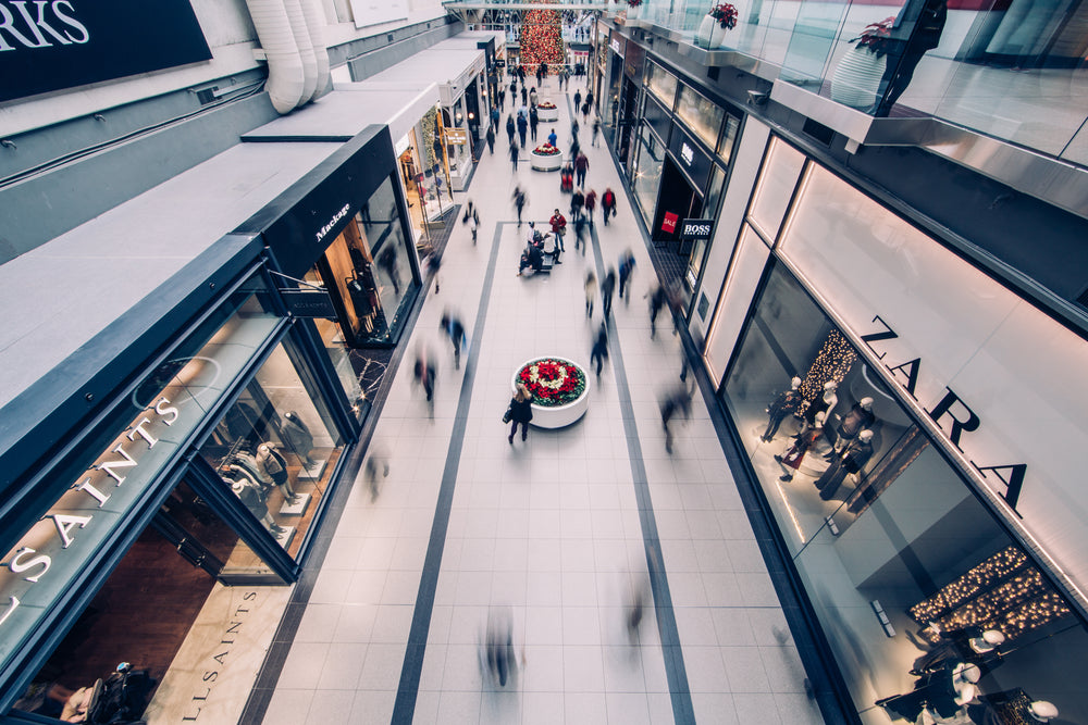 busy shopping mall