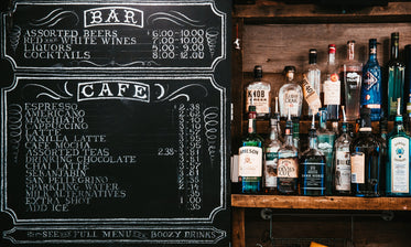 cafe bar chalkboard menu