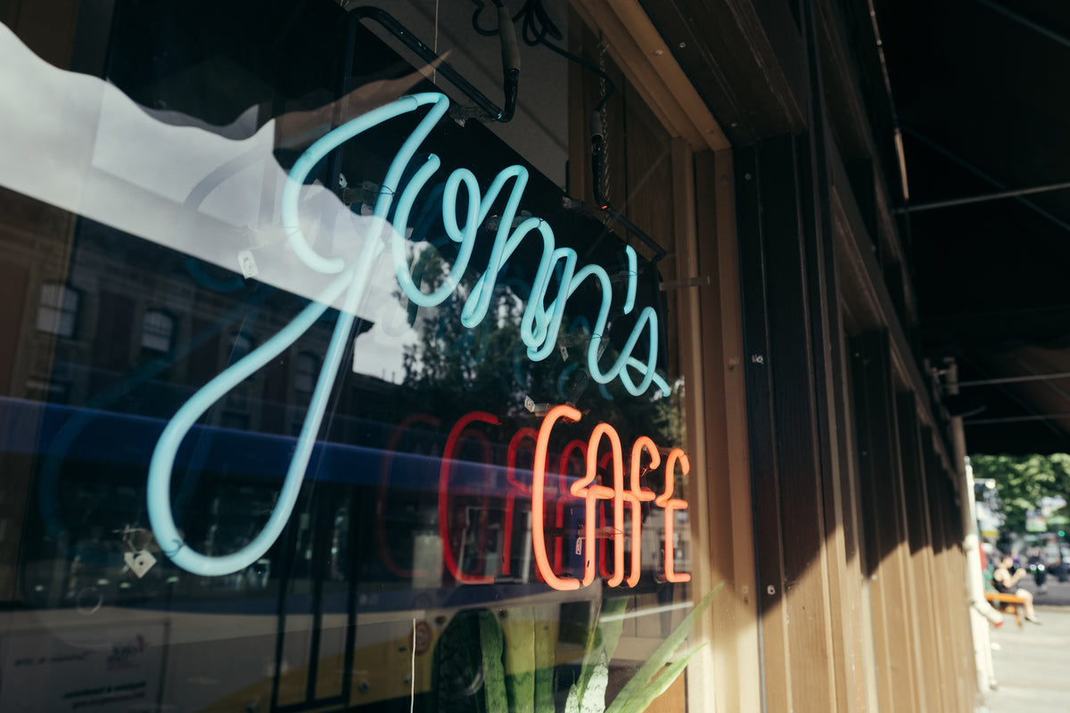 cafe neon sign
