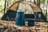 camping kettle and coffee cup