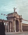canadian flags atop princes gates