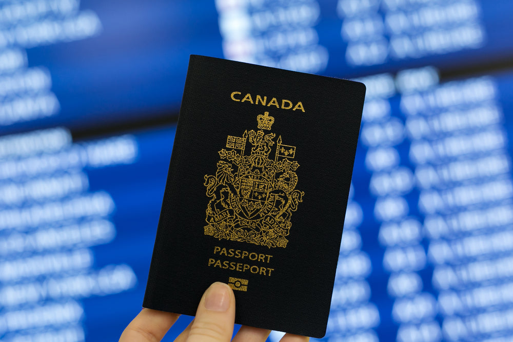 canadian passport in hand