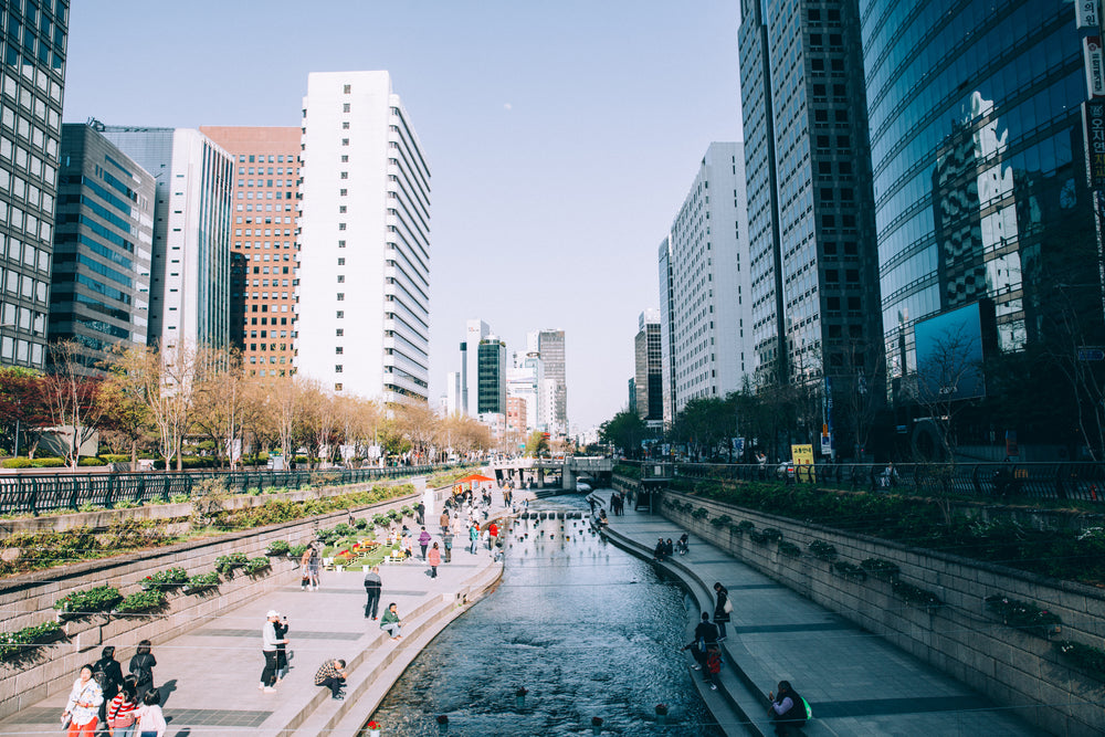 canal in urban landscape