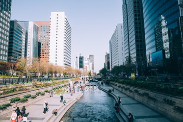 canal in urban landscape