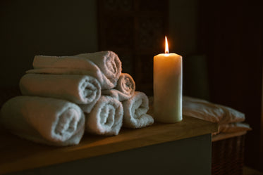 Picture of Candle Lit At Spa — Free Stock Photo