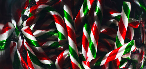 candy cane close up