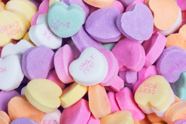 candy hearts pile