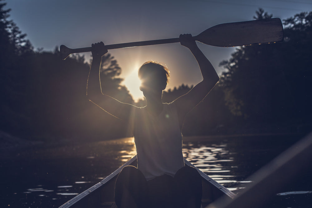 canoe paddler silhouette