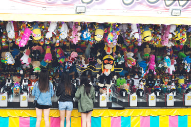 carnival game with hanging prizes