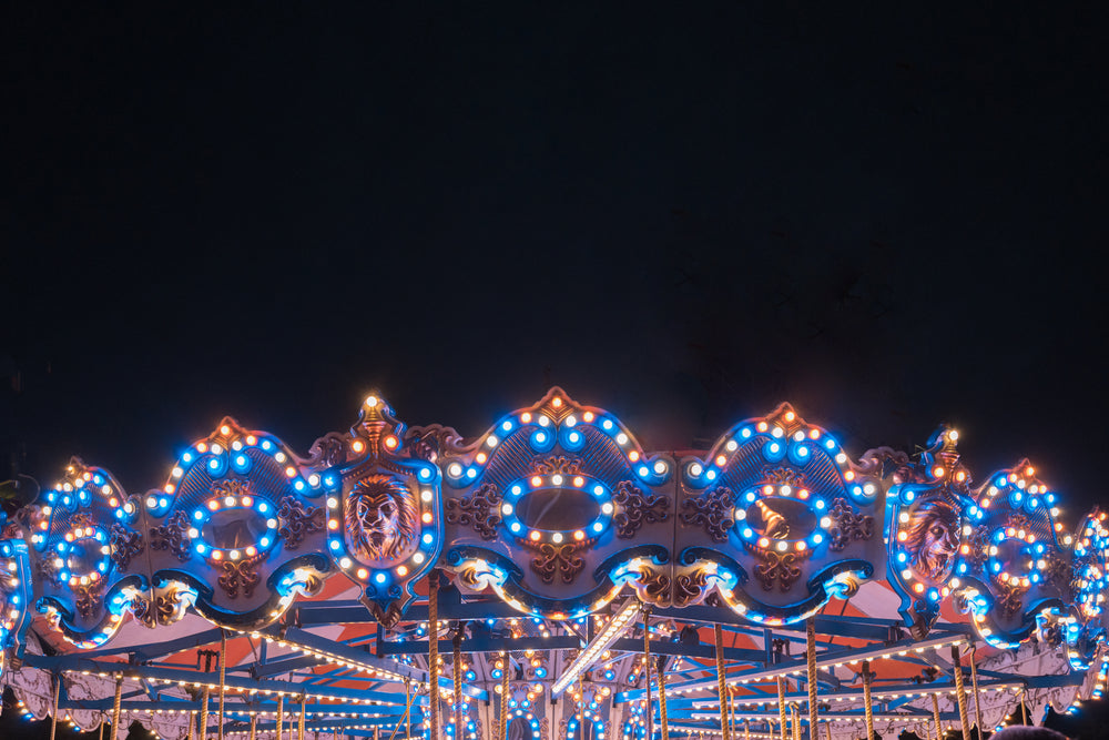 carousel lights at night