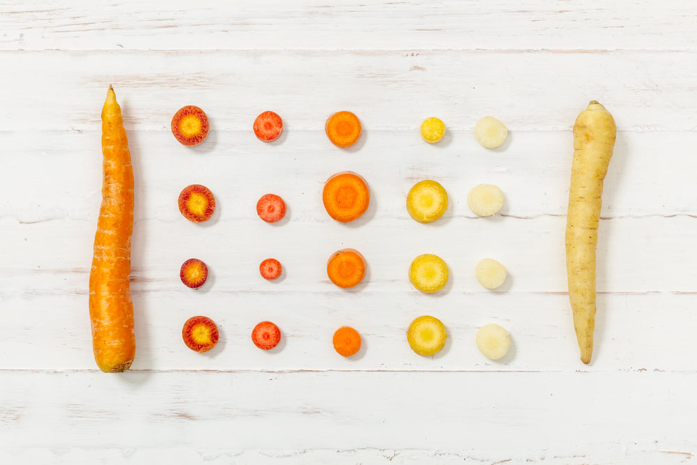 carrot gradient flatlay