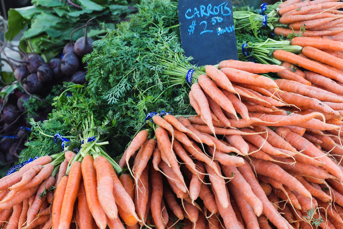 carrots for sale at market