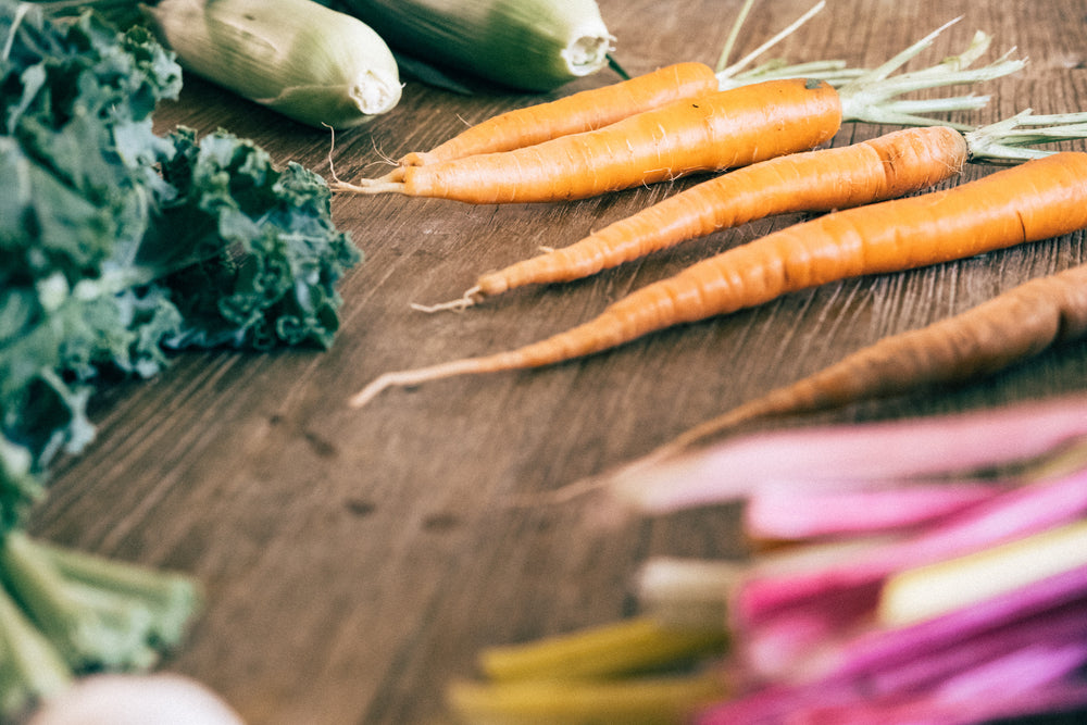 carrots kale and corn