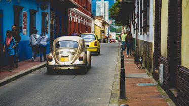 cars on carribean streets