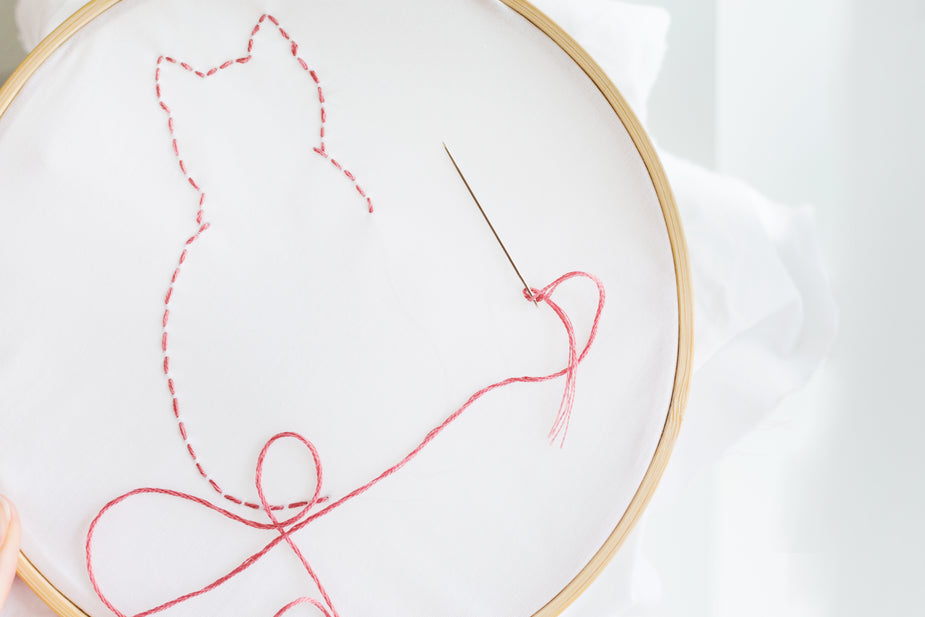 Free Cat Shape Needle And Thread Photo — High Res Pictures