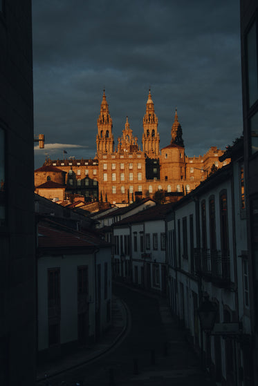 cathedral of santiago de compostela in sun